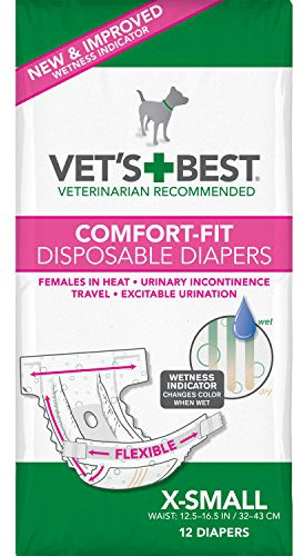 Vet's Best Comfort-Fit Einweg-Hundewindeln, XS (12er Packung)