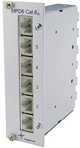 Telegärtner J02021A0054 6 Port Netzwerk-Patchpanel CAT 6a 3 HE