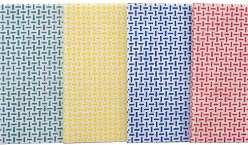 Universaltuch III - gelb / weiß - 35 x 40 cm - 10 Stück