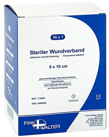 Fink & Walter Wundverband STERIL 8x10cm, 50 Stück