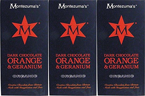 (3 PACK) - Montezumas Orange Geranium Dark Chocolate Bar | 12 X 100g | 3 PACK - SUPER SAVER - SAVE MONEY
