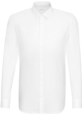 Seidensticker Herren Mens Longsleeve Bügelfreies Hemd Mit Sehr Schmalem Schnitt - X-Slim Fit Langarm Kent-Kragen, Weiß(474980), 37 EU