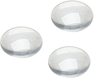 Dophee 50Pcs Crystal Clear Runde Cabochons Flache Rückseite Glaskuppel für DIY Schmuckherstellung 16mm
