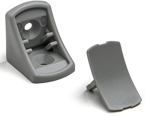 100 Stück SO-TECH® Korpusverbinder Eckverbinder Schrankverbinder Möbelverbinder Winkel für Möbel 24 x 24 x 20 mm Farbe: Hellgrau