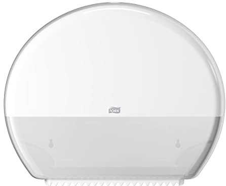 Tork 554000 Spender für Jumbo Toilettenpapier T1 / Tork Toilettenpapierspender mit extra hoher Kapazität in Weiß