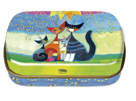 Fridolin 18651 Minidöschen Rosina Wachtmeister - Momenti di felicità, Metall, bunt, 6,3 x 5,2 x 1,8 cm