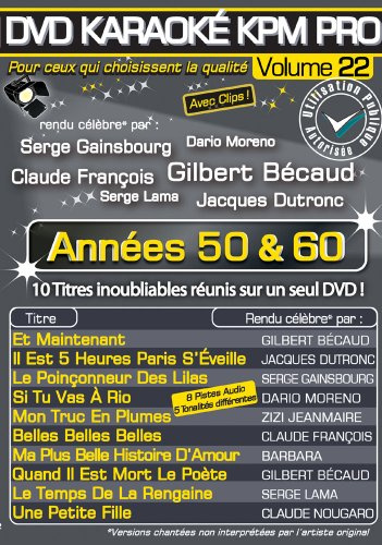 Karaoke Pro Vol.22 « les Années 50 & 60 » [DVD-AUDIO]