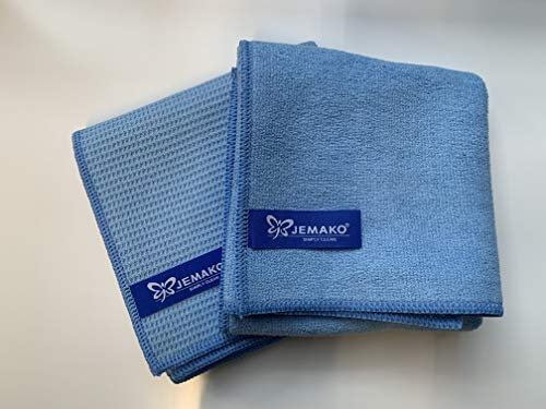 Jemako 2er Set = 1 x Profi-Tuch (45 x 60 cm) und 1 x Trockentuch (40 x 45 cm) blau
