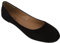 Shoes 18 Womens Classic Round Toe Ballerina Ballet Flat Shoes 8600 Black Micro UK 8