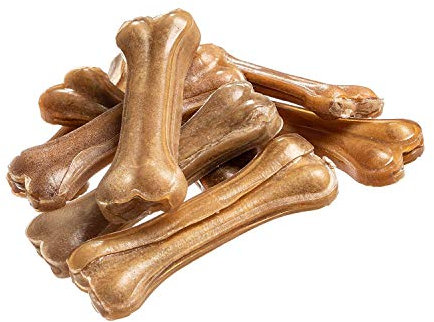 Bontoy Hundekauknochen I 20 Stück x 12 cm I Naturprodukt aus Reiner Rinderhaut I proteinreich und gut für die Kaumuskulatur ihres Hundes