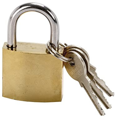 COGEX - Cadenas à clé, Cadenas à bagage - Cadenas a clé pour casier, cadenas a clef pour armoire - Petit cadenas Acier très solide - 30 mm - Compatible avec tous types d'utilisations