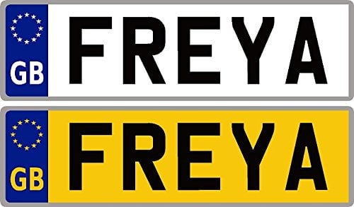 Ellis Graphix Personalised Self-Adhesive 14 x 4 cm Number Plate Stickers For Childrens Kids Ride on Car, Bike, Bedroom Doors, Wheelchair, Mobility Scooter