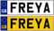 Ellis Graphix Personalised Self-Adhesive 14 x 4 cm Number Plate Stickers For Childrens Kids Ride on Car, Bike, Bedroom Doors, Wheelchair, Mobility Scooter