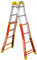Scala telescopica mista in acciaio alluminio Acal100 - 4+4 pioli (Altezza lavoro: 4,70 m)