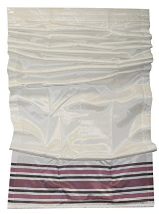 Dynamic24 Raffrollo 165x120 Fertigdeko Fenster Rollo Faltrollo Gardine Plissee Creme/lila