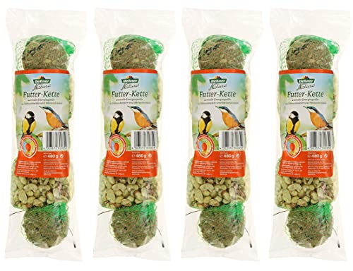 Dehner Natura Wildvogelfutter, Futterkette, 4 x 480 g (1920 g)