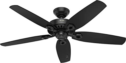 Hunter Builder Elite, Outdoor or Indoor, Ceiling Fan, 52 inch, Matte Black