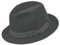 Burmenta Edler Fedora Unisex (XS, schwarz-grau)