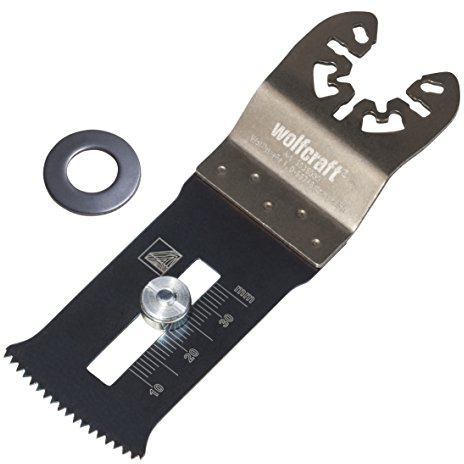 wolfcraft HCS Pushcut Saw Blade with Depth Stop for Wood, 35 mm | Plunge cut blade for laminate, parquet and timber. Precise control for mortise and tenon joints. 3836000