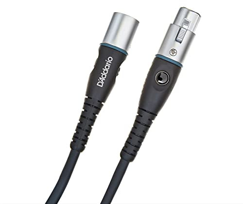 Planet Waves PW-M-10 D'Addario Microphone Cable - XLR Microphone Cable - XLR Male to XLR Female plug - Gold Plated - Shielded for Noise Reduction - Custom Series/3.05 Meters - 1 Pack