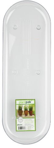 Plastec PLIPAK618 Oval Plantpak Saucer, Clear, 18-Inch