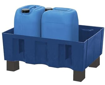kaiserkraft | PE-Auffangwanne für 60-Liter-Fässer | Auffangvolumen 60 l | mit vier Füßen | ohne Gitterrost