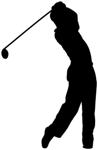 Samunshi® Autoaufkleber Golfspieler Aufkleber in 7 Größen und 25 Farben (10x6,5cm schwarz)