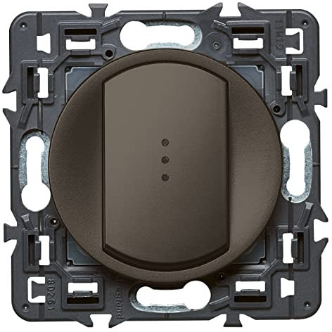 Legrand - Poussoir lumineux (voyant fourni) Céliane Soft - 6A - Graphite