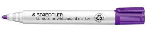 STAEDTLER 351-6 Lumocolor Whiteboard Marker Bullet Tip -Purple (Box of 10)