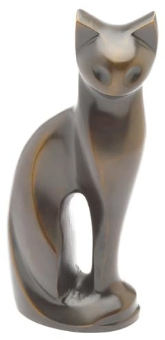 Urns UK Gedenkurne Katze 24,1 cm Bronze antik