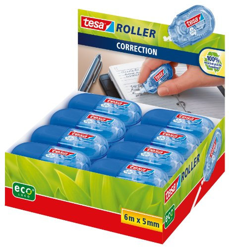 tesa Mini Korrekturroller ecoLogo blau, 6m:5mm