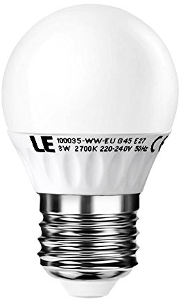 LE E27 LED Lampen, ersetzt 25W Glühbirne, 3W G45 220lm warmweiß 2700K 160° Abstrahlwinkel, LED Birnen, LED Leuchtmittel.