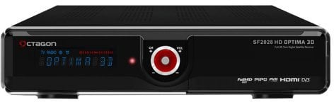 VCM Octagon SF 2028 HD Optima 3D Full HD Twin Sat Receiver, schwarz