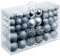 Regali di Natale Set di 100 palline di Natale - Decorazione - Infrangibile - Per interni ed esterni - Plastica - Ø3/4/6 cm - Opache, lucide, glitterate e aperte - Argento