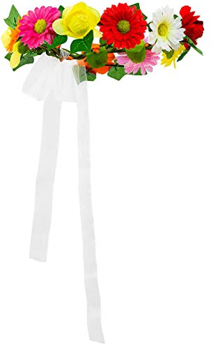 W WIDMANN MILANO Party Fashion 01117 - Diadem mit Blumen und Bändern, Haarreif, Kopftuch, Haarband, Bierfest, Volksfest, Karneval