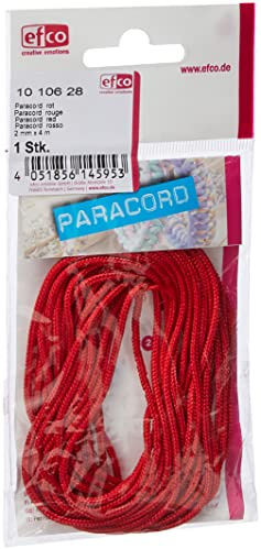Efco Paracord Seil, Polyester Blend, rot, 2 mm x 4 m