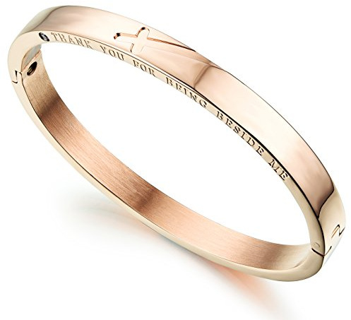 JewelryWe Schmuck Paare Armreifen Pärchen Armband mit Gravur, Edelstahl Freundschaft Armbänder Partner Armschmuck Valentinstag Lieben Geschenk für Damen Herren