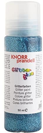 Knorr Prandell 218099034 Glitter Glue 50 ml, Farbe: Himmelblau