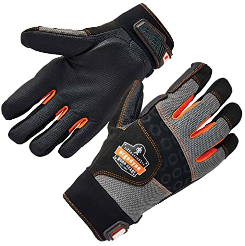 ProFlex 9002 Anti-Vibration Work Gloves, ANSI/ISO Certified, Full Fingered, Small,Black