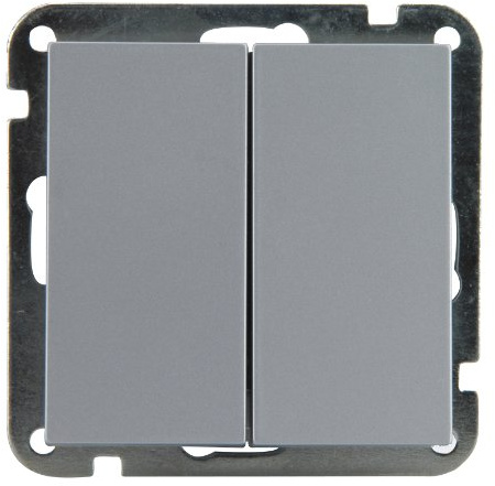UNITEC Serienschalter, Melbourne, Serie 703, Silber
