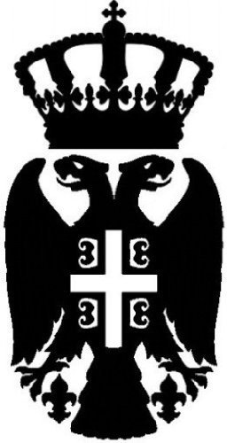 2X Auto Aufkleber Srbija Sticker Serbien Adler Serbia konturgeschnitten (ca. 11c6 cm, Schwarz)