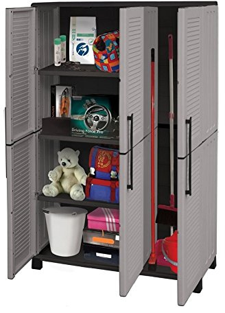 GrecoShop Armadio in Resina Family-line XL con Vano Portascope