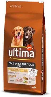 Ultima Medium-Maxi Golden & Labrador Poulet - Nourriture sèche pour Chiens, 14 kg