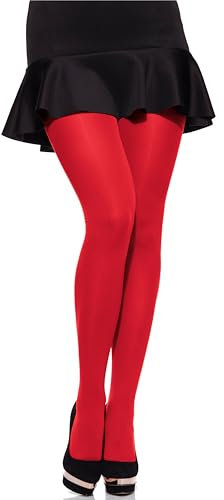 Merry Style Damen Mikrofaser blickdichte Strumpfhose plus size MS 162 60 DEN(Rot, XXL (50-56))