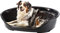 Ferplast Hundebett Kunststoff-Hundebett groß Hundeliege waschbar Hundekorb atmungsaktiv rutschfest Siesta Deluxe, 84 x 55 x h 28,5 cm, Schwarz
