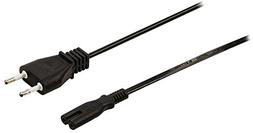 Tecline 808311 câble électrique Noir 3 m Prise d'alimentation Type C Coupleur C8 - Cables électriques (3 m, Male Connector/Female Connector, Prise d'alimentation Type C, Coupleur C8, 250 V, Noir)