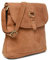 LEABAGS Leder Handtasche Damen I Premium Echtleder Umhängetasche I Damen Schultertasche I Damentasche I Tragetasche für Arbeit Uni Schule Freizeit I 27 x 23 x 6 cm I Nature Hellbraun
