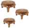 Oriental Galerie Opiumtisch Tisch Beistelltisch Massiv Holz Couchtisch Rund Natur Thailand, Farbe:Natur, Größe:40cm Ø. 21cm - ca. 5Kg