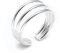 Silverly Argent 925 Bague d'Orteil Femme trois bandes réglables
