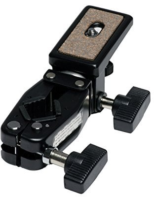 Slik SBH-808DQ Kugelstange mit QR-Platte 4 | Ganzmetall-Klemmhalterung mit 2-Wege-Pfannenkopf für Stative, Lichtstative und Geländer